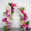 S06 Floral Arch Horn Artificial Peony Hydrangea Rose Arch Flower Arrangement Lilac Hydrangeas Flower Runner Flower Arch for Wed