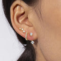 Luxury Jewelry  Wholesale Price Ear Jewelry Piercing Dainty Setting Stud Earrings Gold Plated Hoop Earring Set for Women