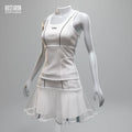 HOSTARON Tennis Cloth Women's Leisure Pockets Tennis Pickleball Skirt Golf Polo Shirt Casual Dresses Gym Fitness Tennis Set