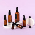 300ml Glass Boston Round Bottle With Pump Liquid Soap Dispenser Lotion Bottle with Pump