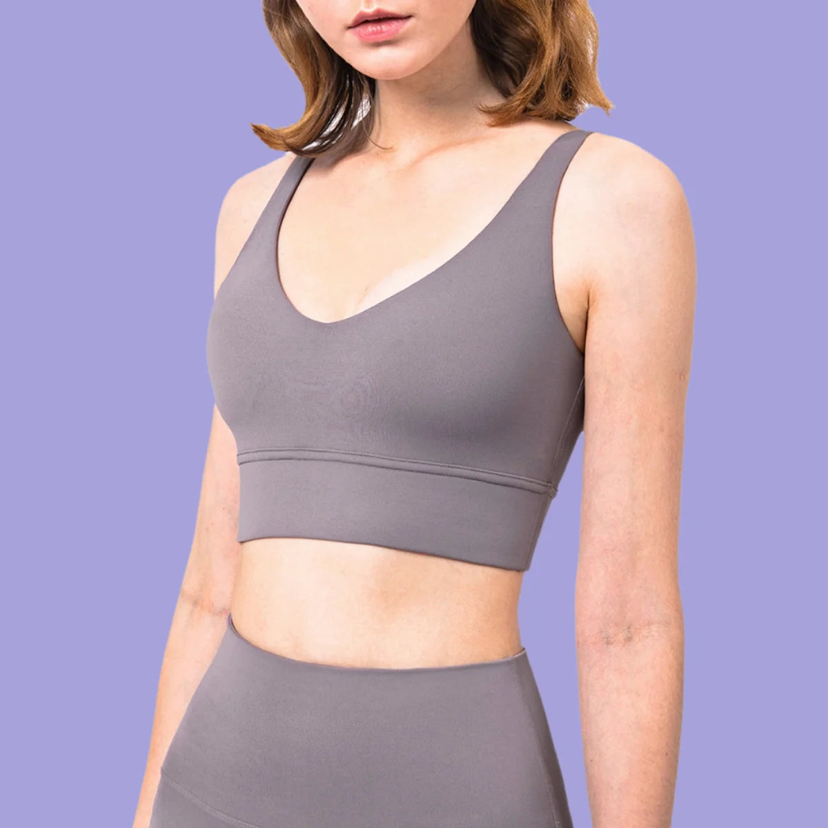 Wholesale Custom Sports Bras High Support Gym & Yoga Running Bra Soft Comfortable Elastic & Breathable Solid Color Training Bra