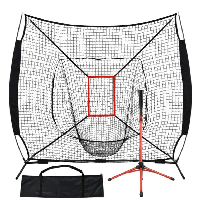 Portable 7x7ft Baseball Net Batting Cage Baseball Pitching Hitting Practice Net