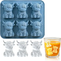 Custom Mini Highland Cow Ice Cube MoldFunny 3D Highland Cow Ice Cube Tray