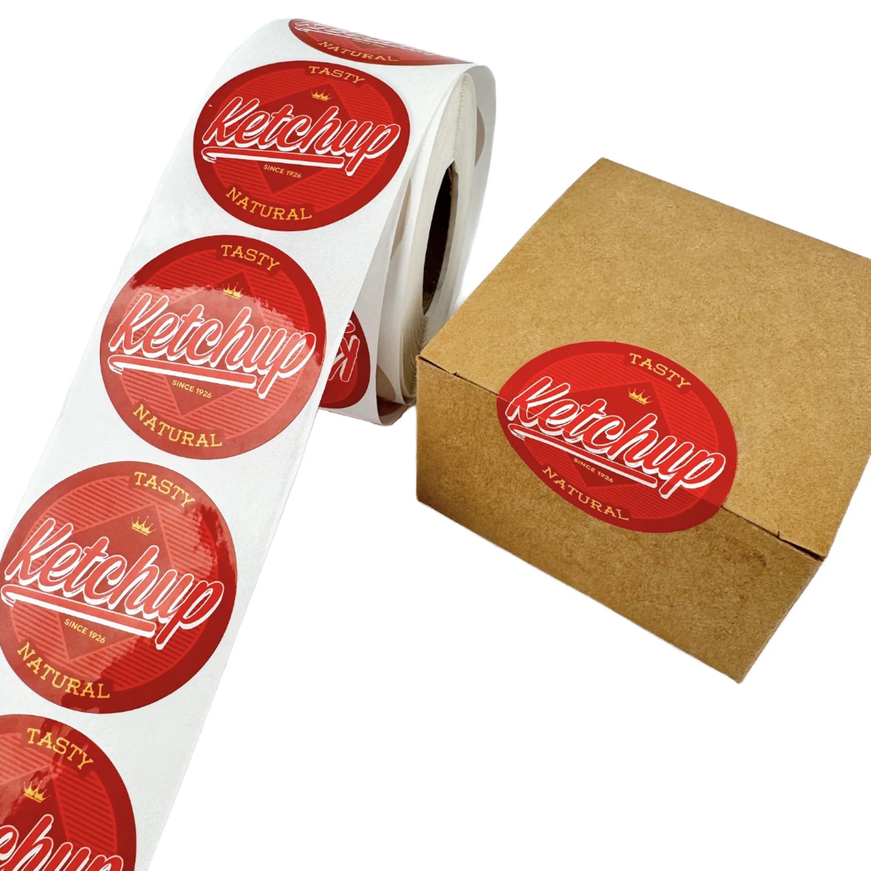 Waterproof Adhesive Vinyl Sticker Roll for Food Packaging Durable Business Logo Labels for Candle and Craft Use