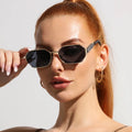UNOC Small Frame Vintage Gold Metal UV400 Sunglasses 2023 Square Trendy Luxury Unisex Customizable Colors Outdoor Use