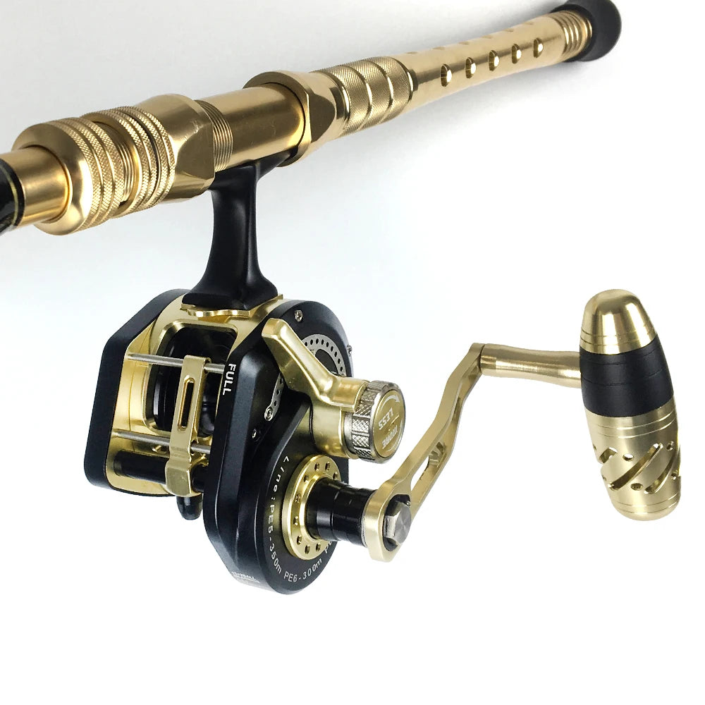 Saltwater Fishing Slow Jigging Reel Aluminum Full Metal Boat Tuna Fishing Overhead Jig Master Jigging Reel