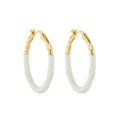 Melynn Enamel Hoops Fashion Earrings Wholesale 925 Sterling Silver Large Hoop Earrings 18k Gold Plated Large Fashion Earrings