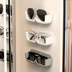 Self Adhesive Glasses Holder Wall Mount Fashion Sunglasses Show Rack for Bedroom Study Cloakroom Wardrobe Glasses Organizer Box