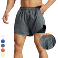 Men's Casual Sports Marathon Shorts Quick Dry & Breathable Gym Running Fitness Board Shorts Made of Polyester 2-in-1 Design