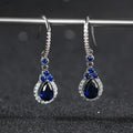 RINNTIN LZE12 Instock Wholesale Fine Jewelry Drop Earrings 5A Clear CZ Silver 925 Zircon Earrings Vintage for Women Crystal