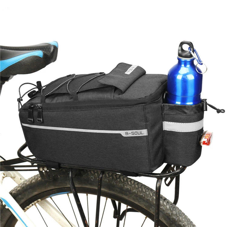 B-SOUL Cycling Bike Rear Rack Seat Bag Folding Shelf Bag Bicycle Pannier Rack Bag