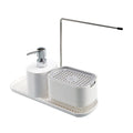 Custom logo Plastic Hand Sensor 4-in-1 Sponge Rack Soap Dispenser Sponge Soap Pump Dispenser Dish Soap Dispenser for Kitchen
