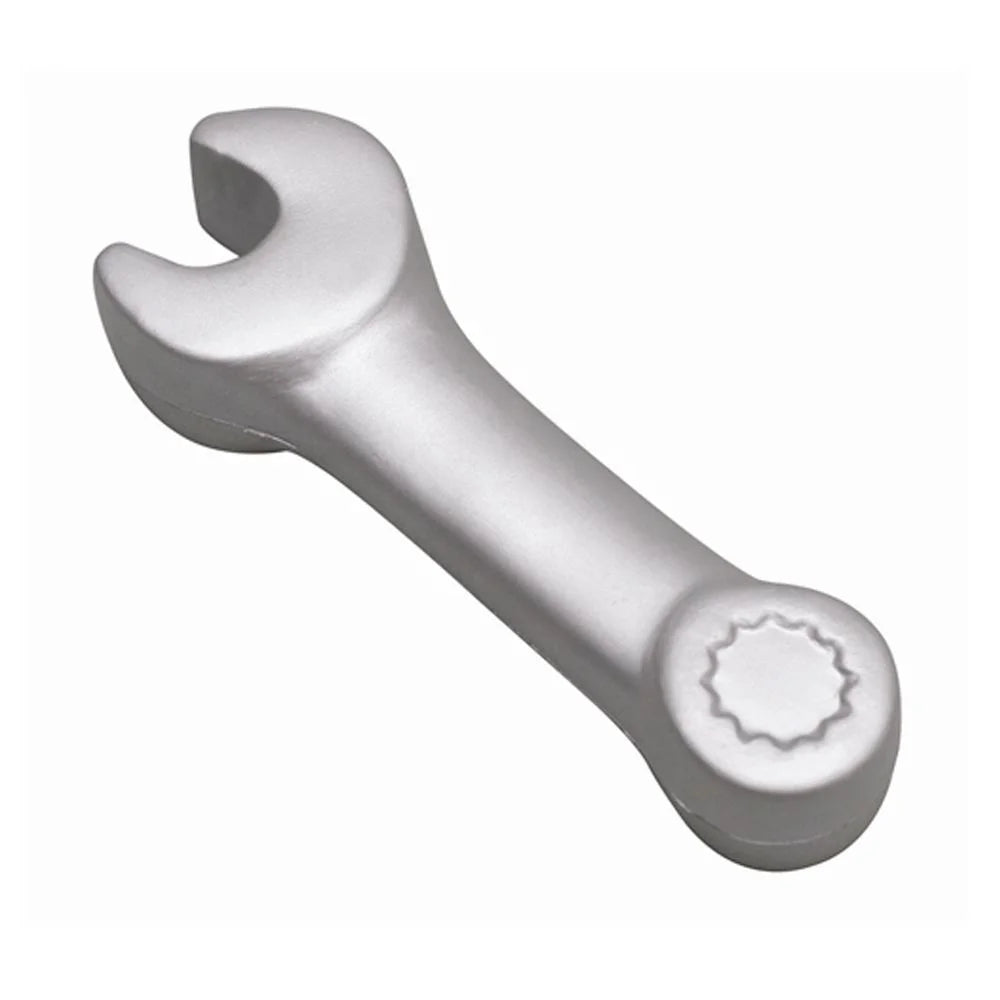 PU Foam Anti Stress SPANNER Shaped Silver Custom Logo Promotional Gifts SS078 Stress Relieve Ball Stress SPANNER in Stock