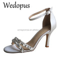 Ivory Wedding Bridal Designer Famous Brands Sandal with Diamonds
