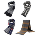 Luxury Brand Viscose+Polyester Scarf for Men Winter Warm Business Male Black Plaid Pashmina Soft Long Scarves for Wholesale