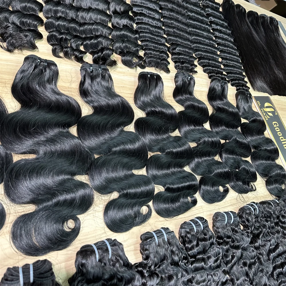 Goodluck Grade 15a Double Drawn Body Wave Hair Bundles Human Hair Extensions Best Quality Vietnamese Raw Hair