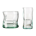 Food Grade Light Blue Coffee Milk Juice Cup Hand Blown Whiskey Glassware Vintage Irregular Calcium Sodium Glass Twist Drink Mug