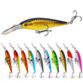 WEIHE 11cm 9.5g Topwater Wobbler 3D Eyes Fishing Lure Minnow Hard Bait 2 Fish Hooks Crankbait Floating Fishing Tackle
