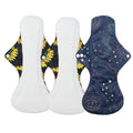 Comfortable Reusable Soft Sanitary Napkin Pad Panty Liner Reusable Sanitary Pads Napkins Microfiber Winged Ladies 2 Layers