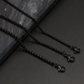 Wholesale Bulk 2/2.5/3MM Black Stainless Steel Square Pearl Round Box Chain Necklaces Never Fade Men/Women Jewelry Accessories