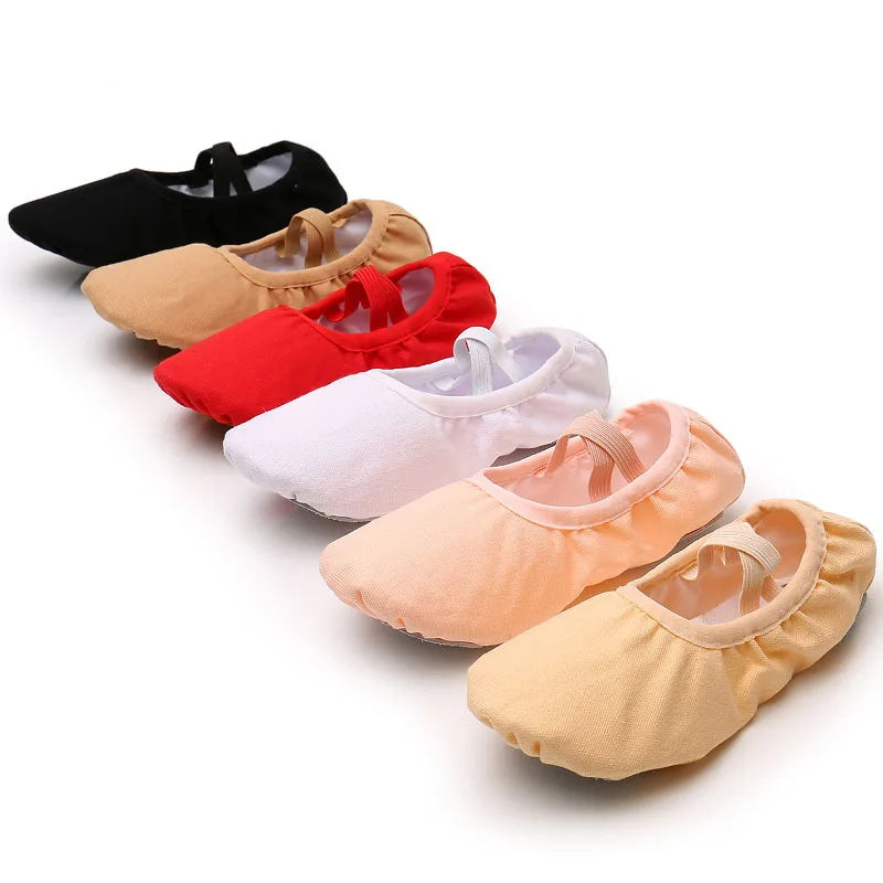 Hot Wholesale Girls Soft Ballet Pointe Shoes Cheap Leather Dance Shoes with Stretch Canvas Comfortable Pointe Design