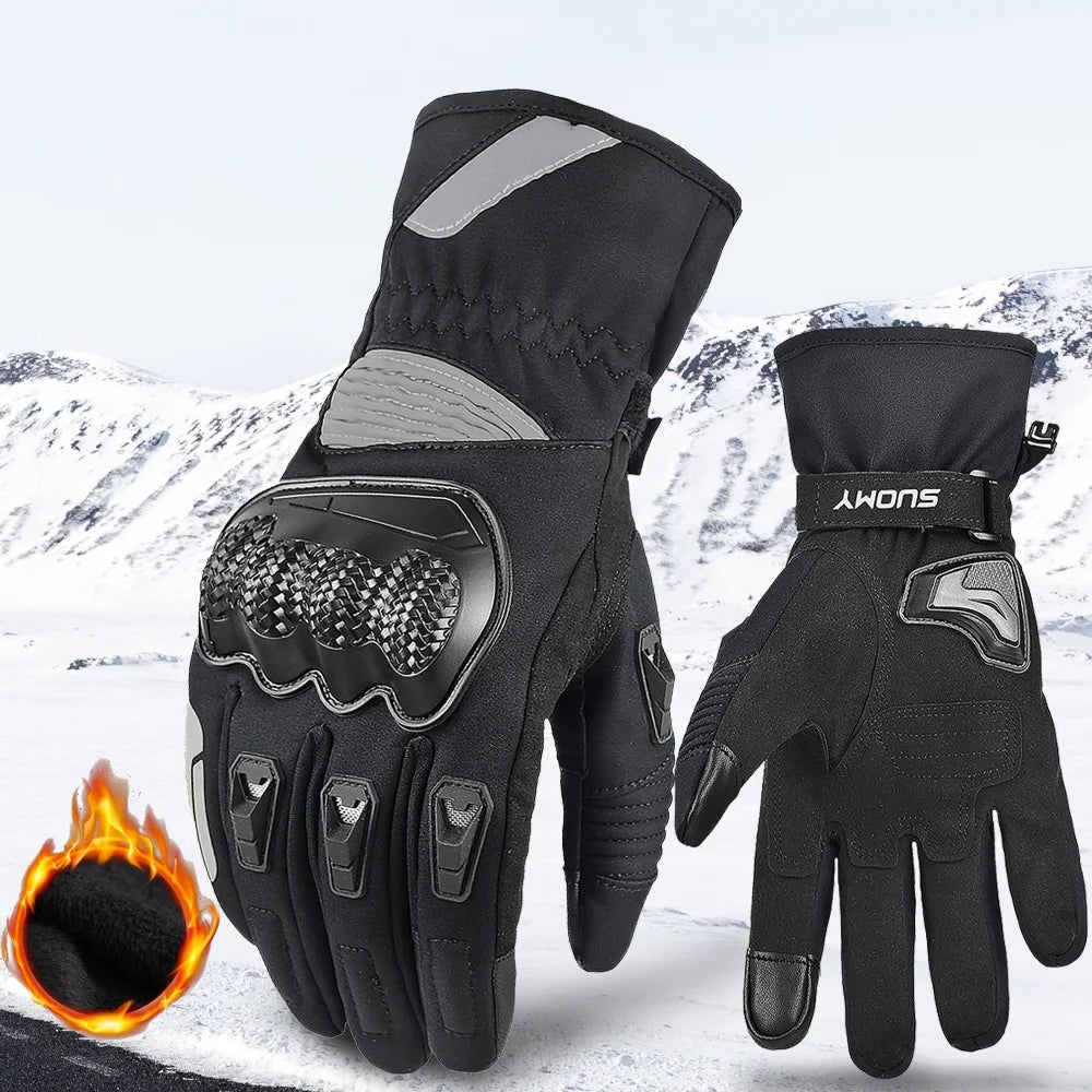 SUOMY Winter Motorcycle Riding Gloves Touch Screen Motocross % Waterproof Windproof Full Finger Unisex Casual Outdoor