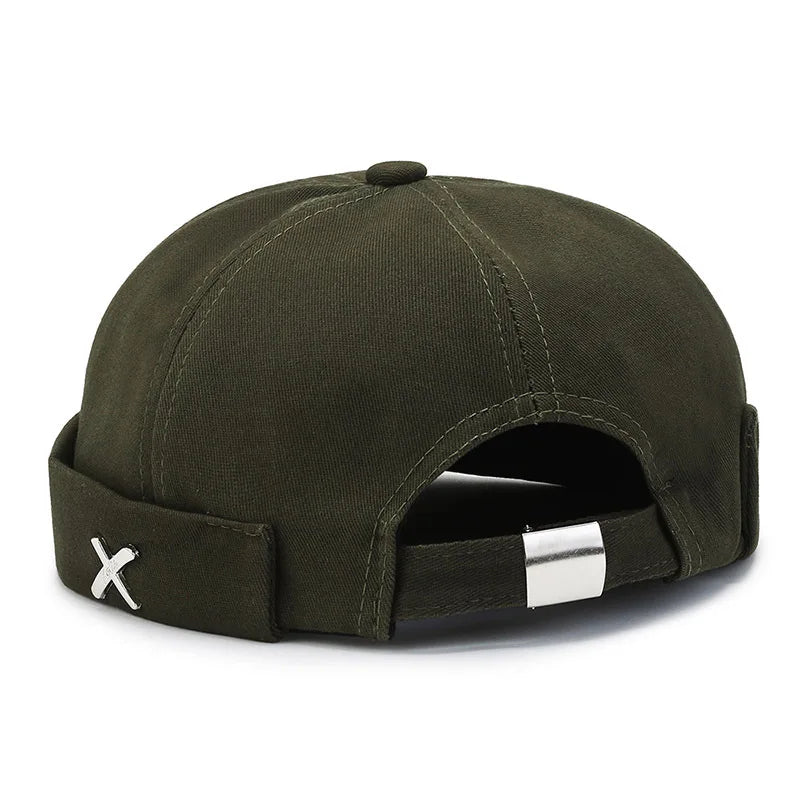 Custom Wholesale Mens Fashion Casquette Docker Caps Hat Skullcap Beanie Brimless Sailor Cap Rolled Cuff Hip Hop Street Sport Cap