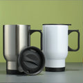 Wholesale Office Heat 450ml Stainless Steel Insulated Cup Portable Handle Coffee Cup Sublimation Travel Mug