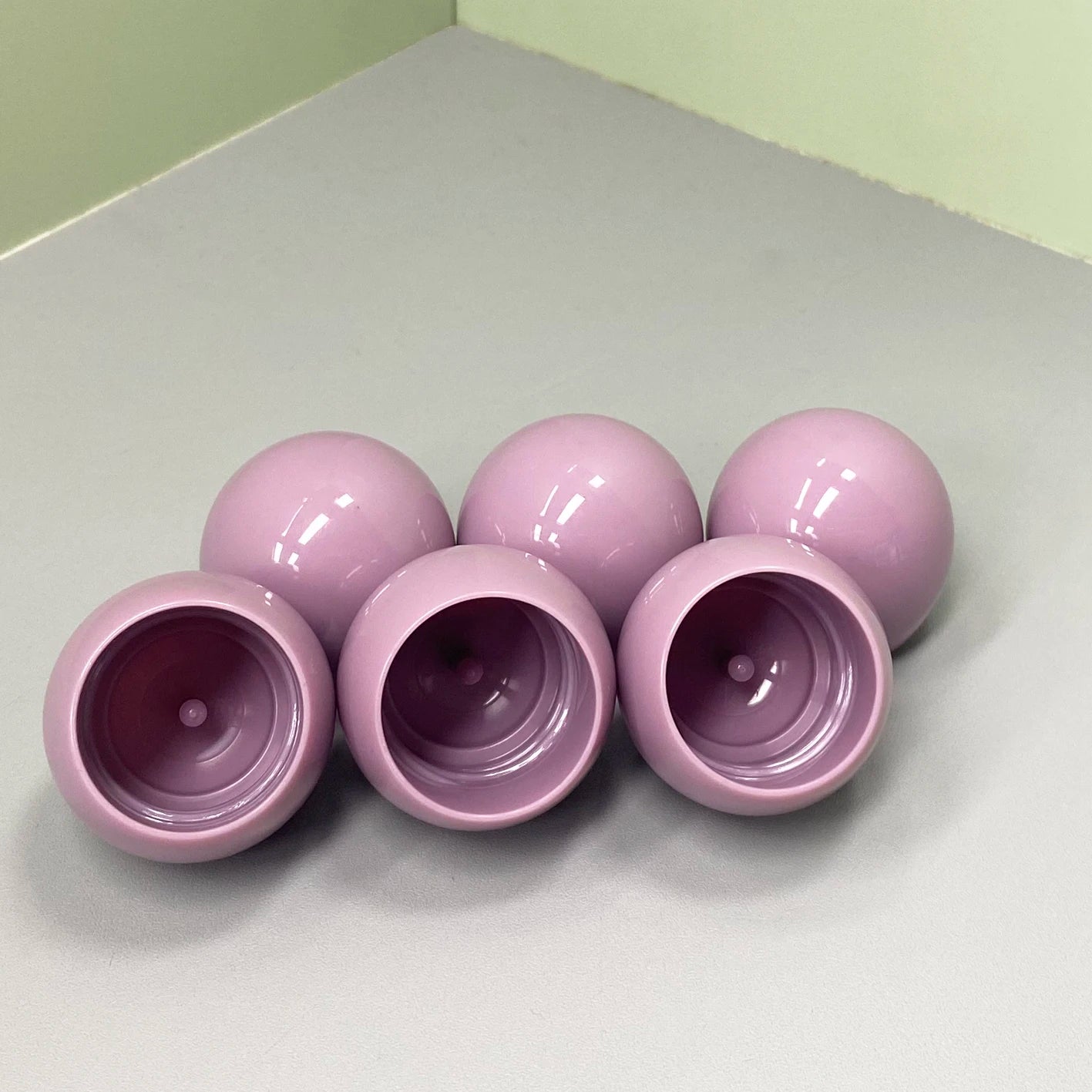 Customized Color Pet Plastic Cream Packaging Cosmetic 28 mm Ball Shaped Jar Sets for Skincare With Screw Cap