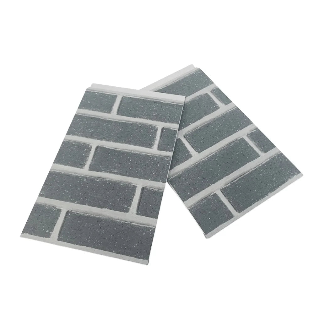 Modern Design Polyurethane PU Foam Panel Exterior Decorative Faux Brick Metal Wall Hotel Application Sandwich Panels Spanl