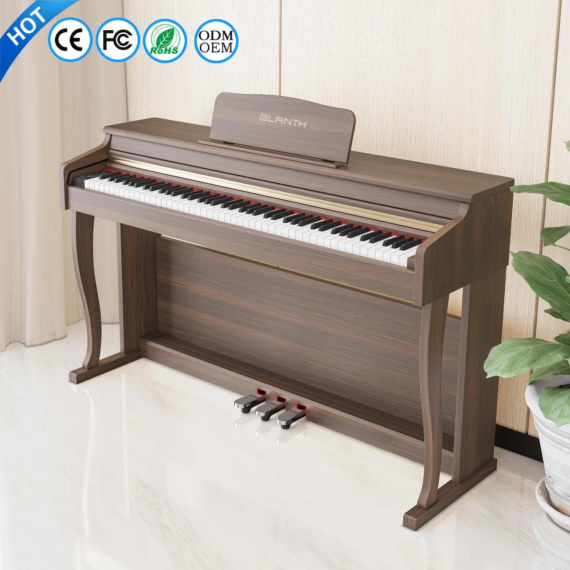 BLANTH Piano Digital De 88 Teclas Profesional Keyboards Music Electronic Piano 88 Keys Keyboard Piano