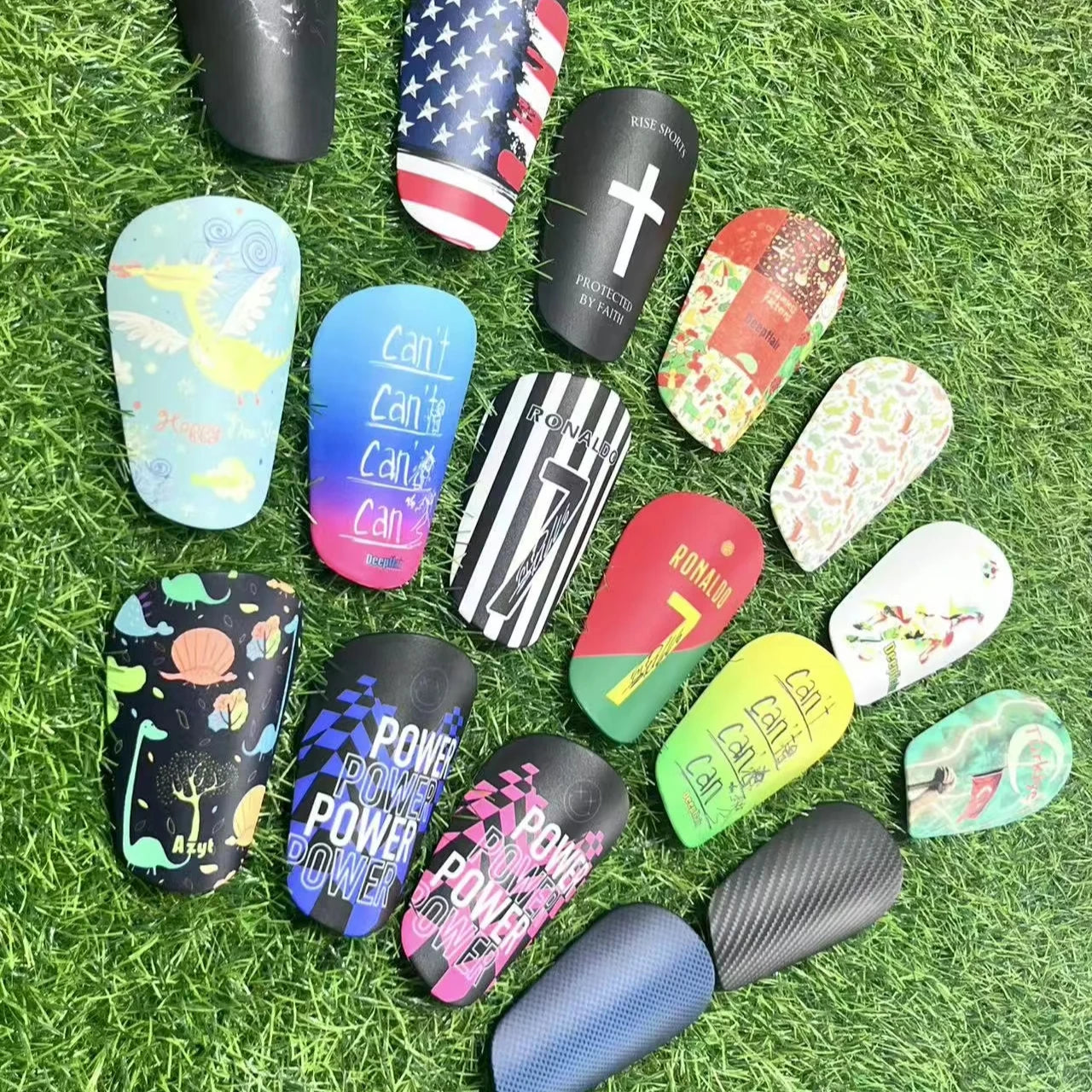 Customizable Adult & Kids Soccer Shin Pads Adjustable Mini Football Guard for Protection Sublimation Shin Guard