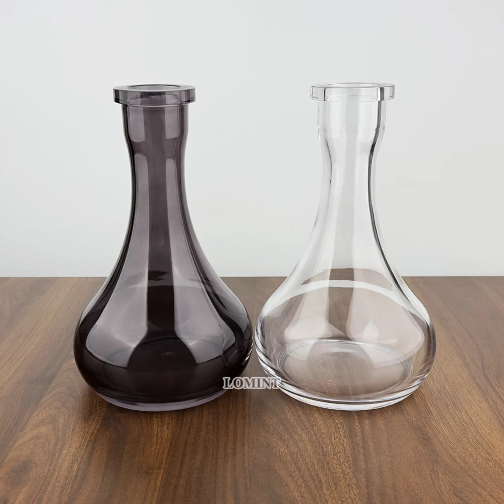 Glass Hookah Vase Shisha Base Embossing Process Bottles Chicha Accessories Light Black Clear LM-V073