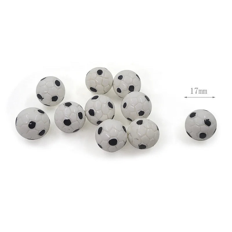 Cute Mini Football Cabochon Round Resin Educational Model Toy Sports Miniature Dollhouse Ball
