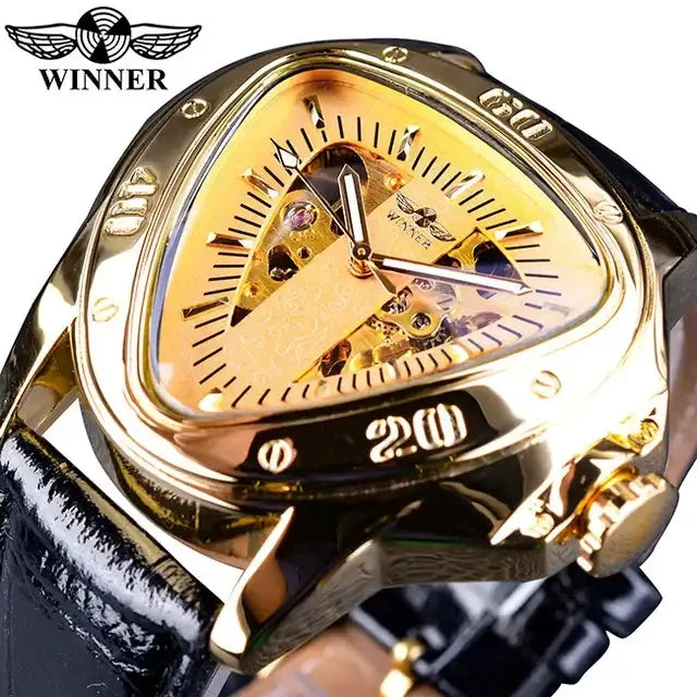 Winner Automatic Watch Men Luxury Men's Stainless Steel Skeleton Watches Case Mechanical Wristwatch Man Clock Relojes Hombre