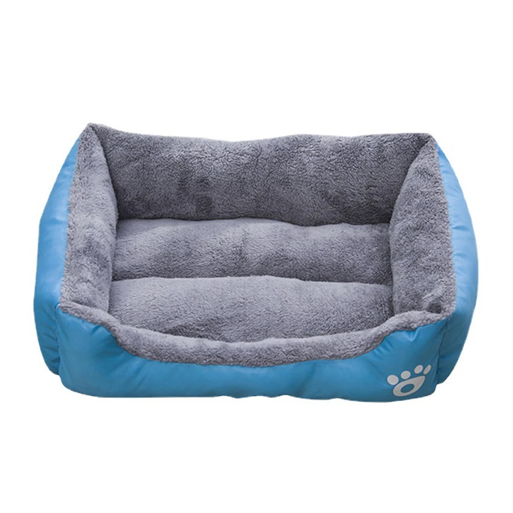Luxury Large Plush Dog Pet Bed Comfortable Cozy Modern Style Eco-Friendly Solid Animal Pattern Waterproof Winter Sunggle Sofa