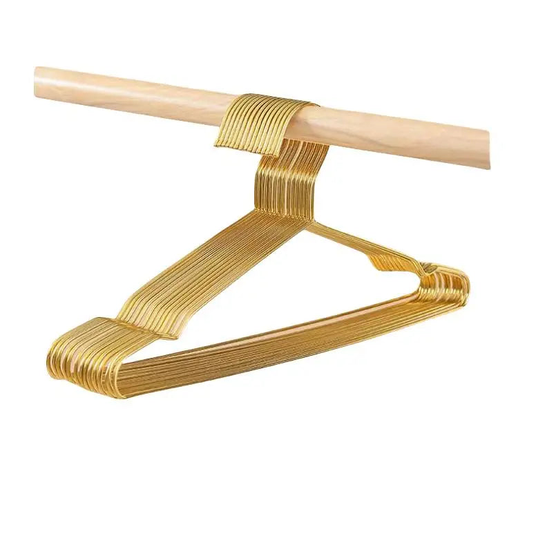 High Quality Gold Metal Display Coat Hangers Stainless Steel Clothes Hangers for Wardrobe Wholesale for Boutiques Laundry Rooms