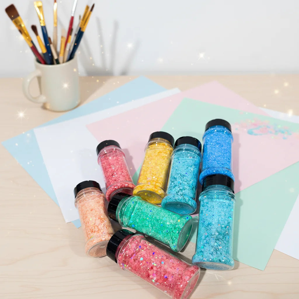 Bulk 2OZ Shakers Jar Glitter Packing Polyester Mix Glitter Custom Hexagon Chunky Glitter for Tumblers Craft Nail Resin