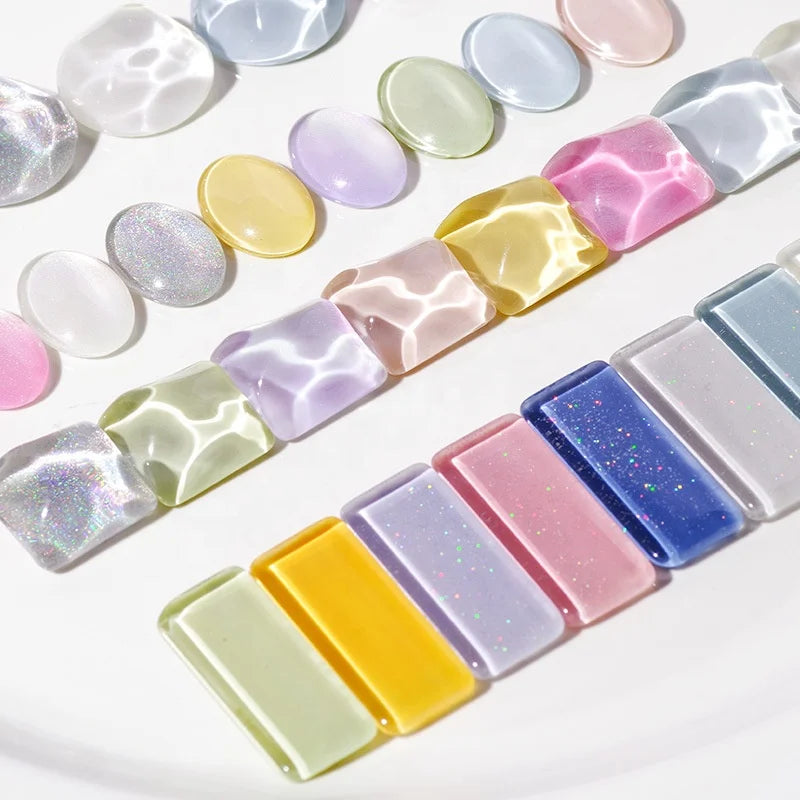 Wholesale 40pcs Manicure Glass Sector Color Chart Nail Tips Display Card Nail Gel Color Card Display Supplier