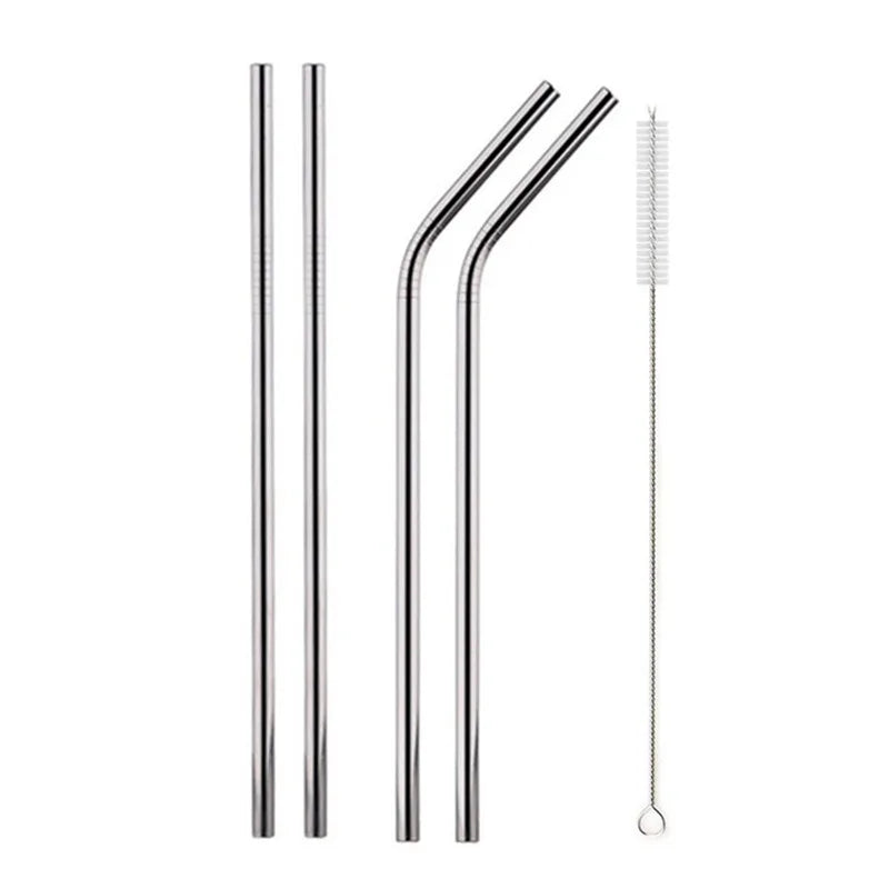 Stainless Steel Straws Food Grade High Temperature Resistant Recycled Milk Drink Straws Stirring Stick