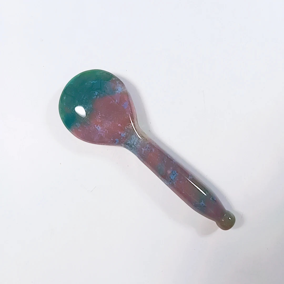 HZ Crystals Indian Beauty Parlour Names Indian Agate Spoon Shape Gua Sha for Face Massage