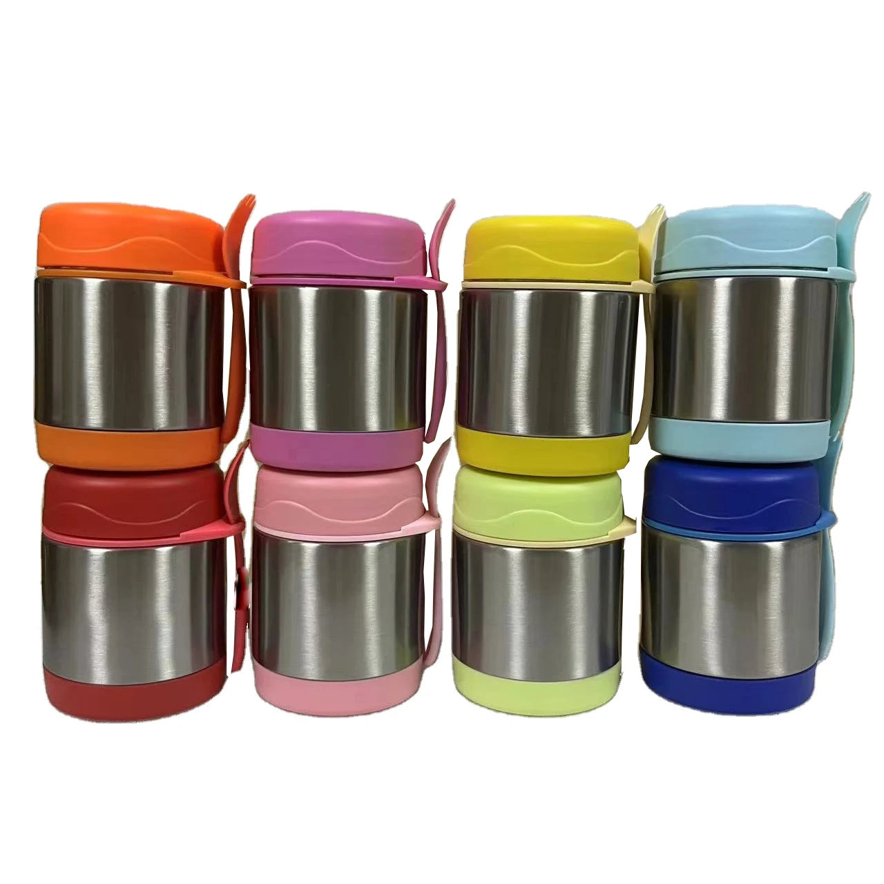 Hot Sales Thermos Food Jar Stainless Steel  Insulated Lunch Container With Spoon Leak-Proof Vacuum Flask for Kids