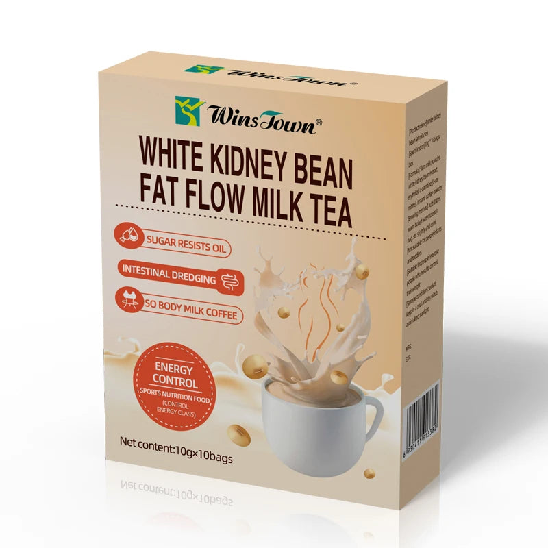 White Kidney Bean Milk Tea Private Label Special Design Quick 14 Days Detox Flat Belly Weight Loss Tea