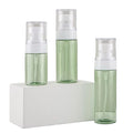 PET round Transparent Plastic 30ml 50ml 60ml Spray Nozzle Bottle with Liquid Pressure Pump 100pcs MOQ for Lotion"