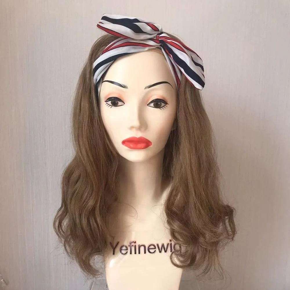 Yefinewig Stock Brazilian Remy Human Hair Transparent Jewish Kaipph Band Fall Wig Glueless