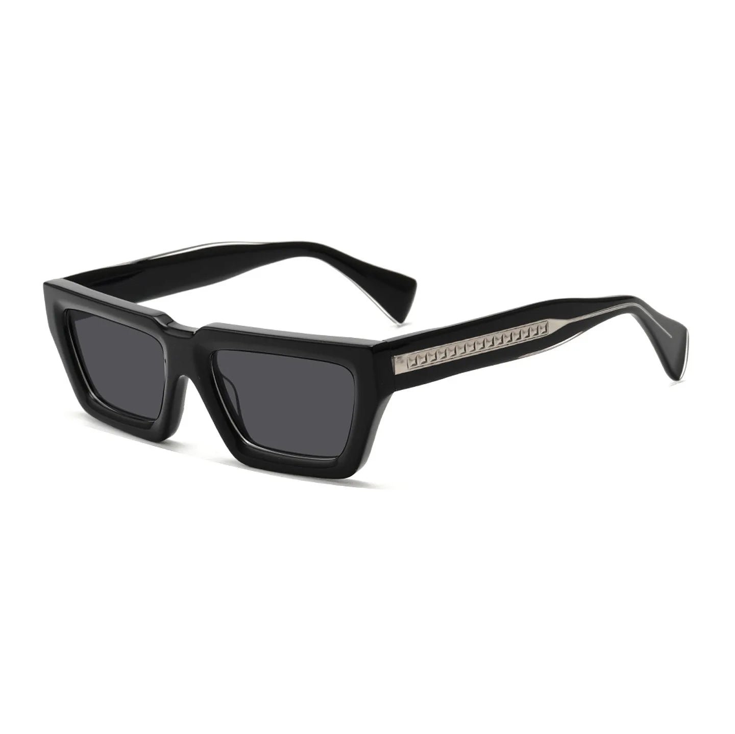 2025 Retro Square Sunglasses High-End Pin Insert Leak Plate Small Frame Trendy Glasses Custom Logo