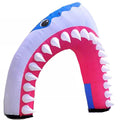 Factory Custom Fun Outdoor Activity Entrance Inflatable Balloon Shark Mouth Arch Screen Printed Waterproof PVC/Nylon 8m Blower