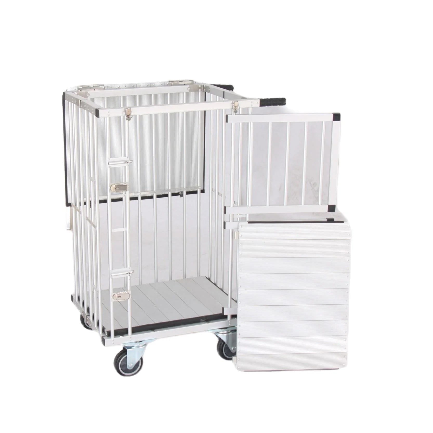 Pet Caffe Show Dog Trolley Aluminum Dog Cage Trolley Dog Show Trolley
