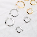Joolim PVD Plated Stainless Steel Slope Hoop Earrings for Women High End Stainless Steel  Costume Jewelry