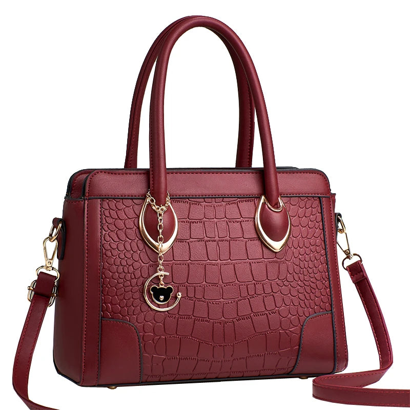 2022 Stone Pattern Bags Foreign Trade Models of Women Stitching Design Shoulder Bags Large Capacity Portable New Handbags